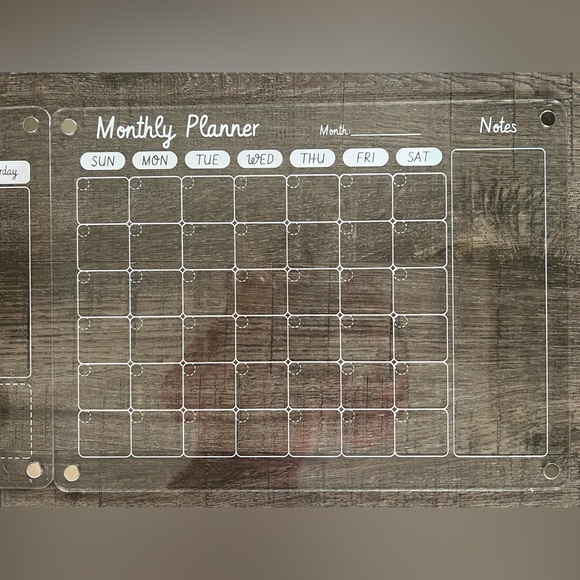 Monthly and weekly dry erase/magnetic/acrylic calendars. Each one is 12x16in. - Picture 3 of 3